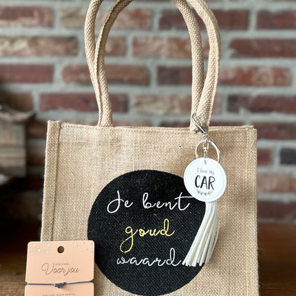 Cadeau Tas Je bent goud waard - I love my car