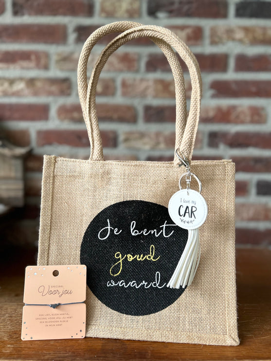 Cadeau Tas Je bent goud waard - I love my car