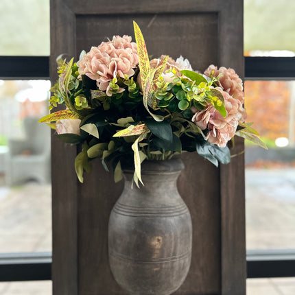 Wandpaneel met vaas en houten lijst - In 3 verschillende maten!