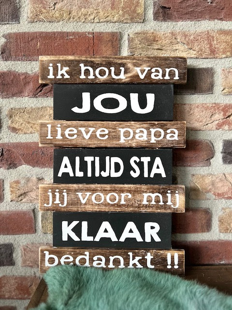 Tekstbord Papa