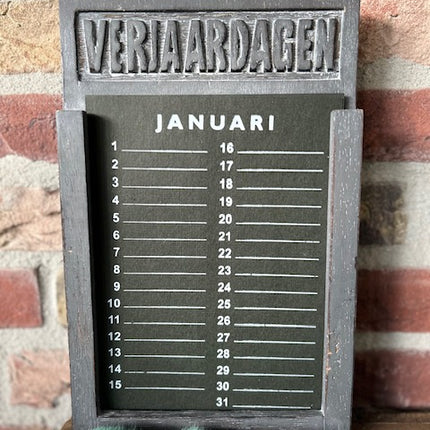 verjaardags- kalender 28x18cm Grey S
