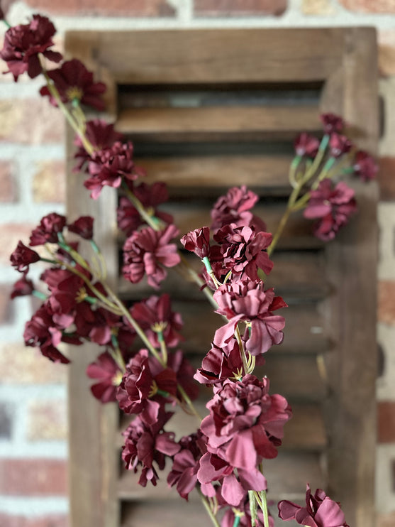 Zijden bloem Blossom Borgondy