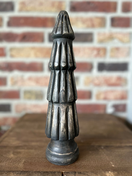 Decoratieve kegelvormig houten kerstboomje 1