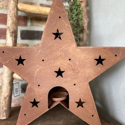 X mas Star Roest S - Waxinehouder