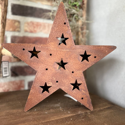 X mas Star Roest M - Waxinehouder
