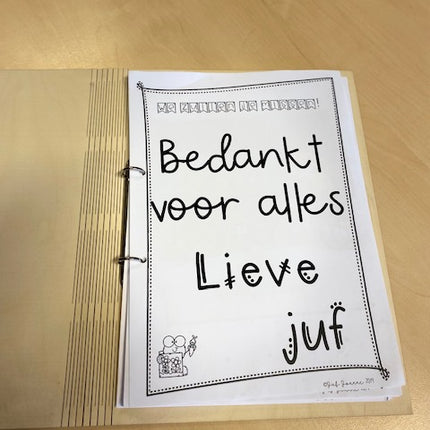 Houten kaft Lerares A5 formaat