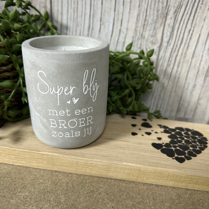 Cement candle - Broer