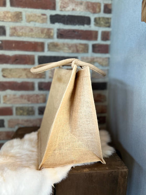 Cadeau Tas Jute met hengsels - Een tas vol lekkers