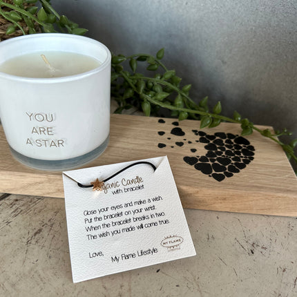 GEURKAARS MET WENS - ARMBAND - YOU ARE A STAR - FRESH COTTON