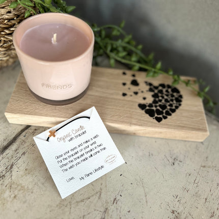 GEURKAARS MET WENS-ARMBAND - FRIENDS - GREEN TEA TIME