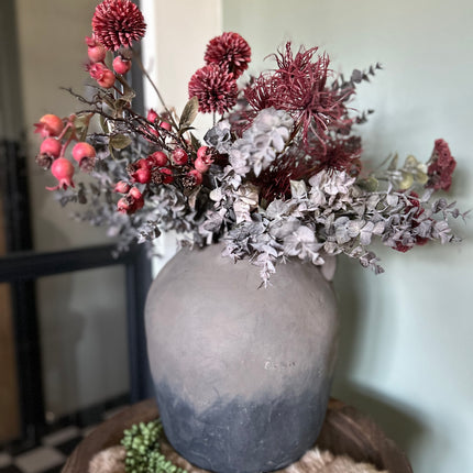 Grote Stenen kruik compleet met Bloem/Planten