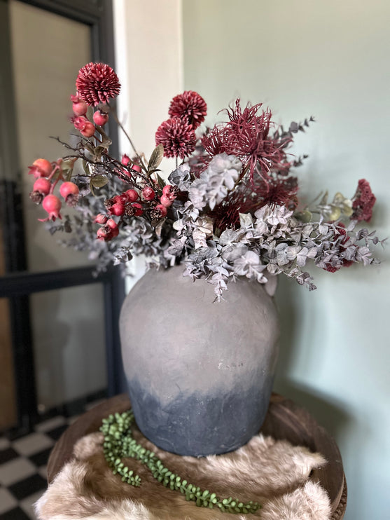 Grote Stenen kruik compleet met Bloem/Planten