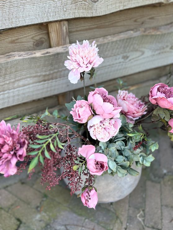 Kruik XXL compleet  met Bloemen