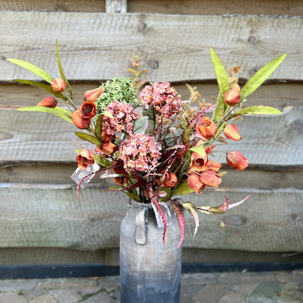 Kruik Hoog compleet met bloemen/planten