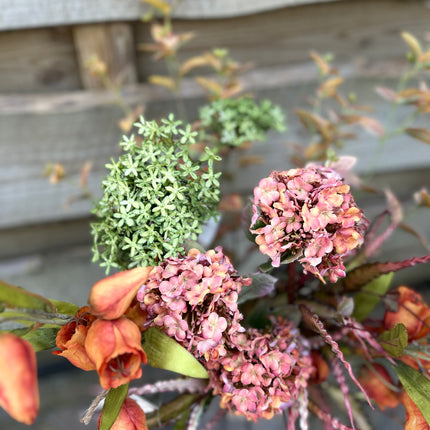 Kruik Hoog compleet met bloemen/planten