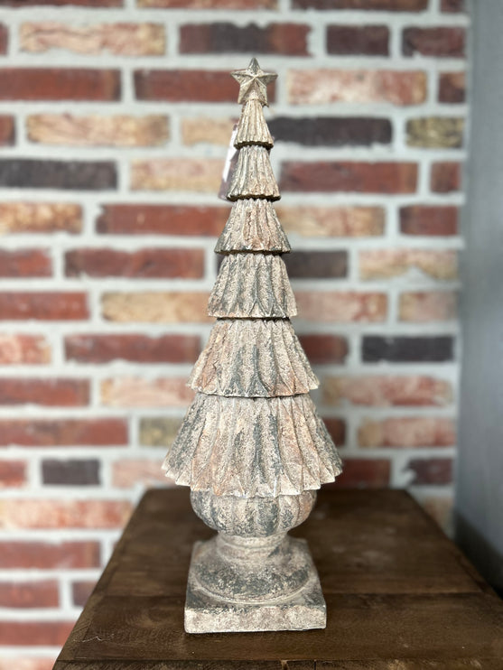 Kerstboom van steen