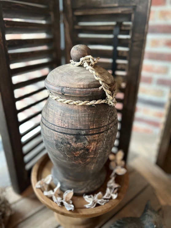 Authentieke Nepalese pot - Hout