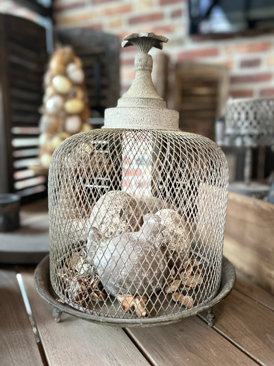 Ijzeren stolp L compleet met decoratie