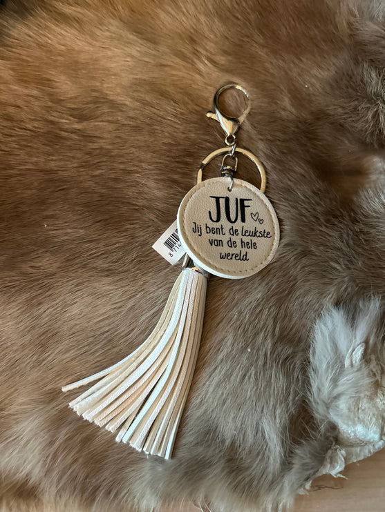 Tassel - Tas/Sleutelhanger Juf