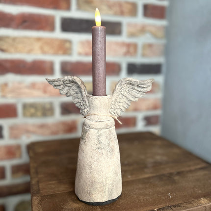 Engelvleugelkandelaar met ledkaars