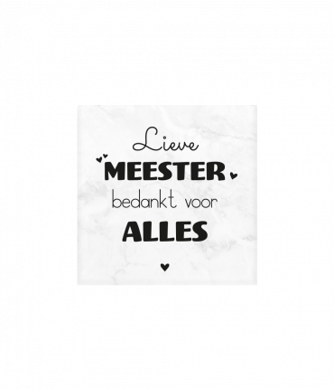 Marmeren onderzetter Meester