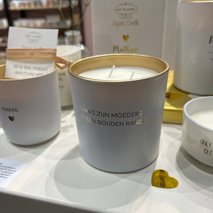 SOJAKAARS - OMA'S ZIJN MOEDERS MET EEN GOUDEN RANDJE - GEUR: FRESH COTTON