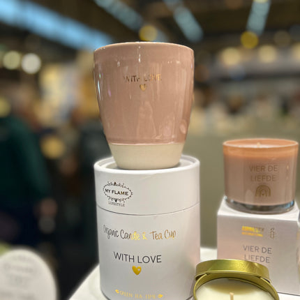 MY FLAME - SOJAKAARS IN KOFFIEKOP - COFFEE & FRIENDS, MAKE THE PERFECT BLEND - COFFEE KISSED SPICE