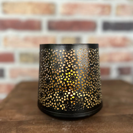 Waxinehouder Zwart/goud L