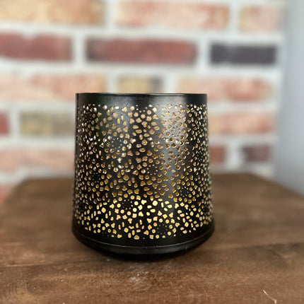 Waxinehouder Zwart/goud L