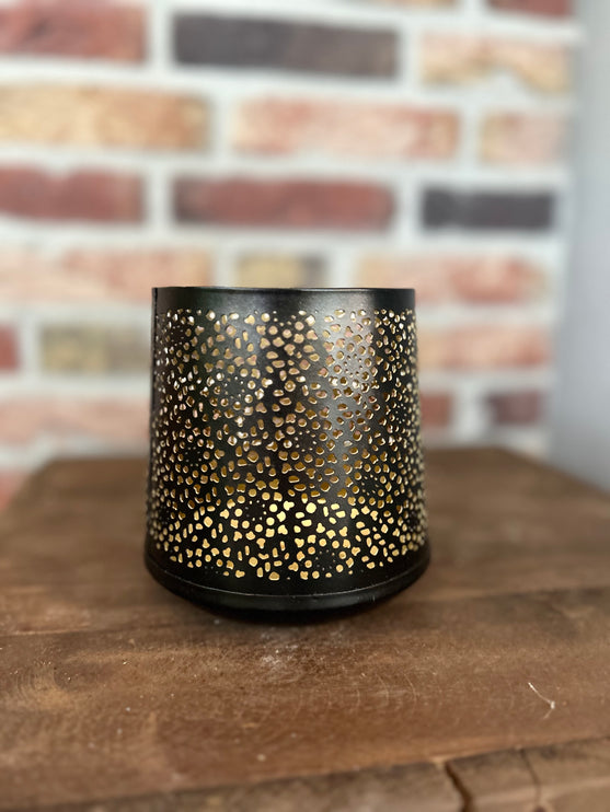 Waxinehouder Zwart/goud L