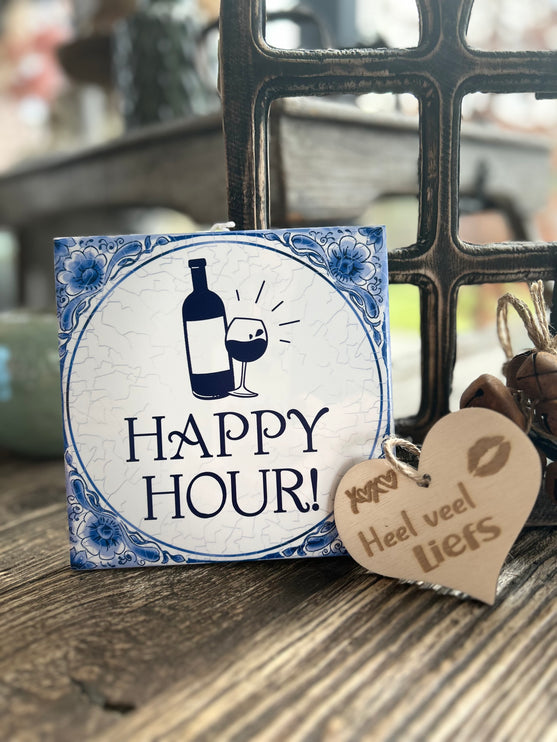 Tegels delfts blauw - Happy Hour
