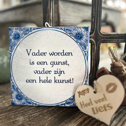 Tegels delfts blauw - Vader/Kunst