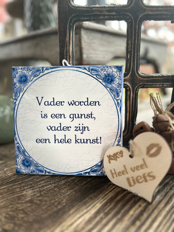 Tegels delfts blauw - Vader/Kunst