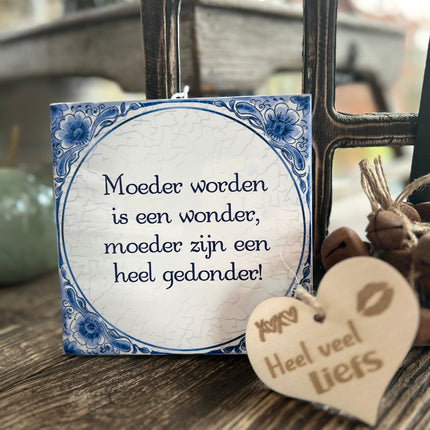 Tegels delfts blauw - Moeder/Gedonder