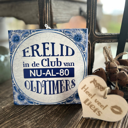 Tegels delfts blauw - 80 jaar