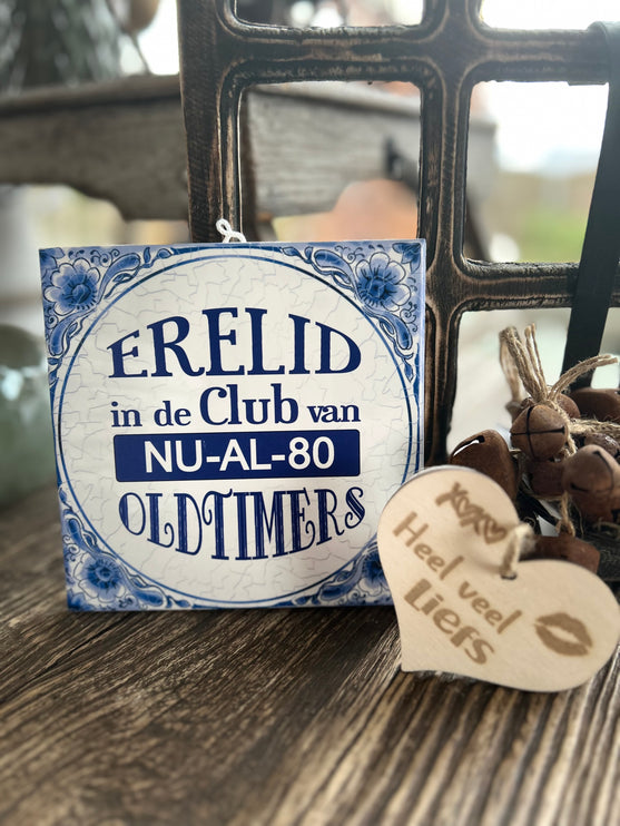 Tegels delfts blauw - 80 jaar