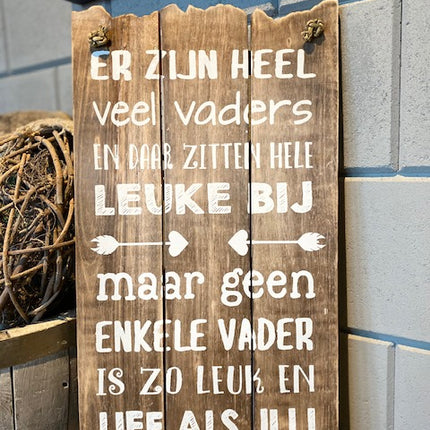 Tekstbord Vader Groot