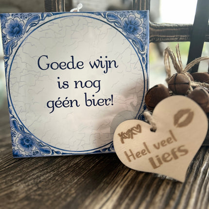 Tegels delfts blauw - Goede wijn