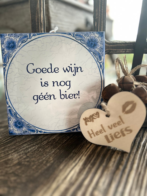 Tegels delfts blauw - Goede wijn