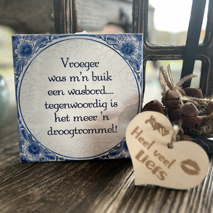 Tegels delfts blauw - Buik Wasbord