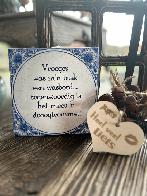 Tegels delfts blauw - Buik Wasbord