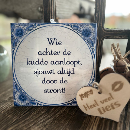 Tegels delfts blauw - Kudde stront