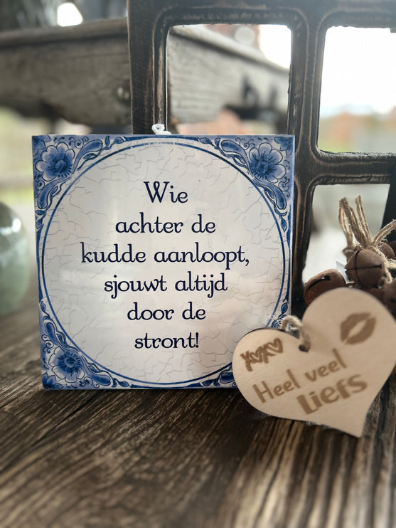 Tegels delfts blauw - Kudde stront