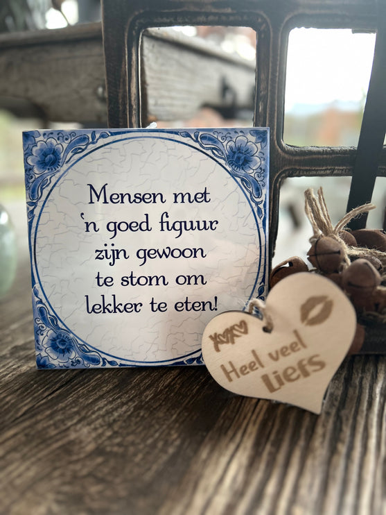 Tegels delfts blauw - mensen goed figuur