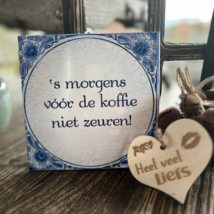Tegels delfts blauw - koffie
