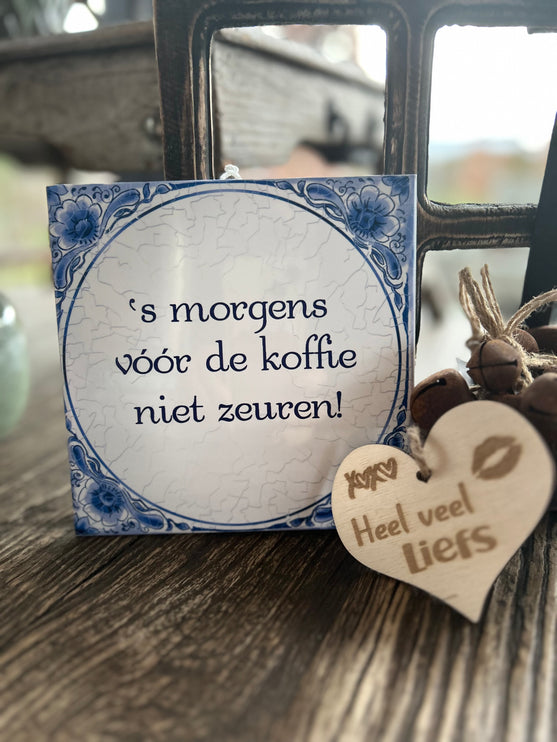 Tegels delfts blauw - koffie
