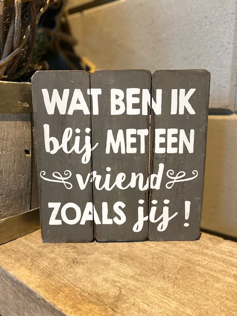 Tekstbord Vriend Grey