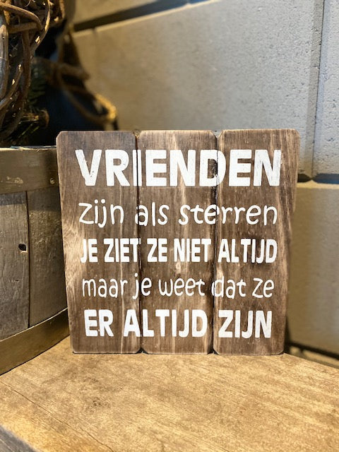 Tekstbord Vrienden Sterren