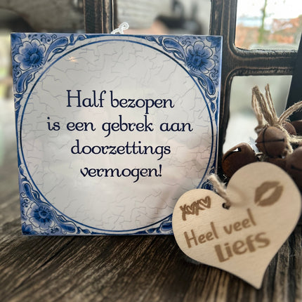 Tegels delfts blauw - Half bezopen