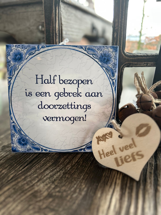 Tegels delfts blauw - Half bezopen